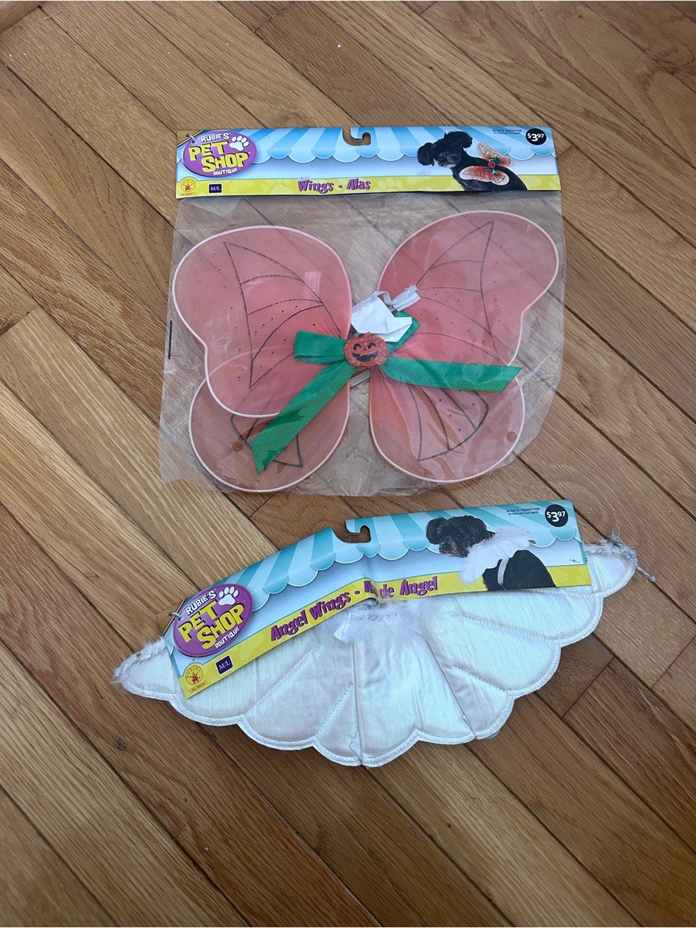 Pet Pumpkin Butterfly and Angel Costume Wings - Size Medium/Large